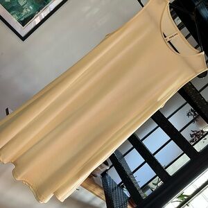 Zenana Premium white tank dress size L purple tie